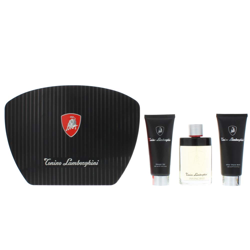 Lamborghini Invincibile Gift Set 125ml Eau de toilette EDT + 150ml Shower  Gel + 150ml Aftershave Balm | Perfumes of London