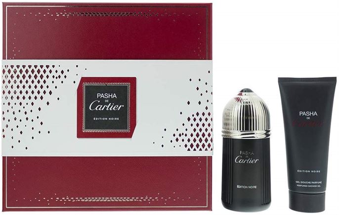 Cartier Pasha de Cartier Edition Noire Gift Set 100ml Eau Du Toilette EDT 100ml Shower Gel For Him